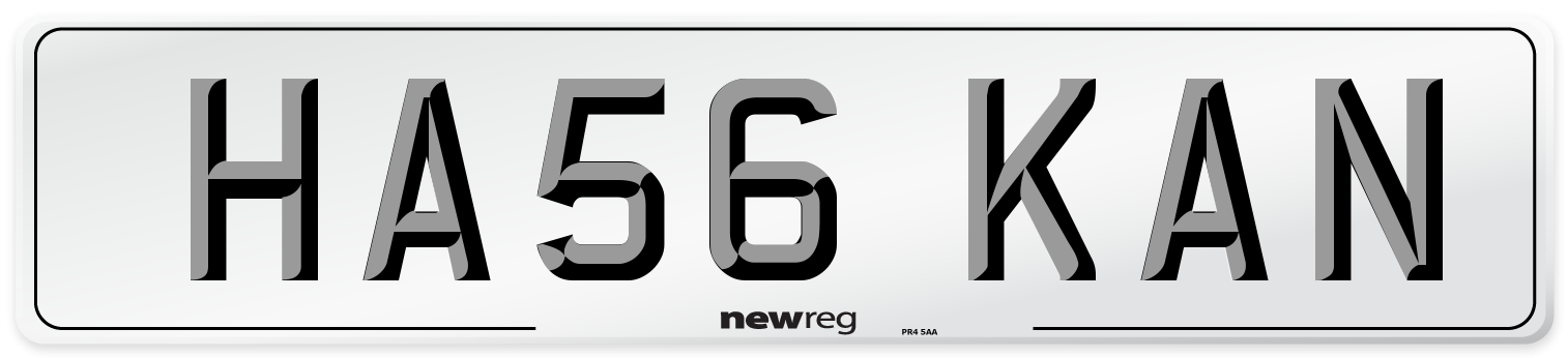 HA56 KAN Number Plate from New Reg